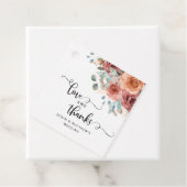 Etherische Blush, Perzik Liefde en Bedankt, Modern Bedankjes Labels (In situ)