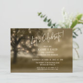 Etherische Boom met Lichtjes Ontvangst ter Feestvi Kaart (Staand voorkant)