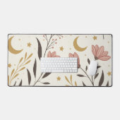 ETHERISCHE botanische maanverlichte patroon - Bloe Bureaumat (Keyboard & Muis)