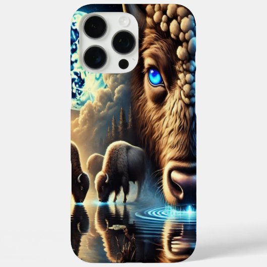Etherische buffels te midden van kosmische reflect Case-Mate iPhone case (Achterkant)