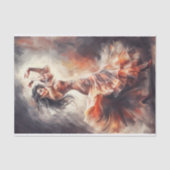 ETHERISCHE DANS - Flamenco Spirit Waterverf Dromen Tissuepapier (Voorkant)