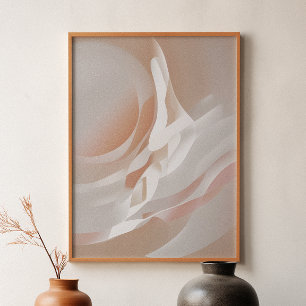 "Etherische dynamiek" Aardse tinten Abstracte ku Poster