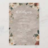 Etherische Elegantie Beige Ecru Trouwceremonie Programma (Achterkant)