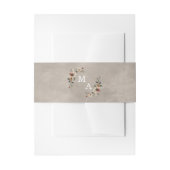 Etherische Elegantie Beige Taupe Monogram Bruiloft Uitnodigingen Wikkel (Voorkant Voorbeeld)