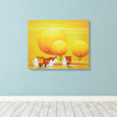 "Etherische elegantie" Canvas Afdruk (Insitu (Houten vloer))
