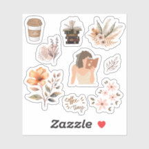 Etherische Elegantie: Esthetisch Sticker Collectie