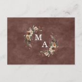 Etherische Elegantie Granaat Bruiloft Website QR C Informatiekaartje (Achterkant)