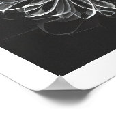 ETHERISCHE ELEGANTIE: Hemelse Witte Bloem Poster (Hoek)