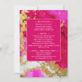 ETHERISCHE ELEGANTIE: Hot Pink Geode-geïnspireerde Kaart (Achterkant)