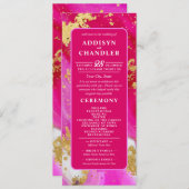 ETHERISCHE ELEGANTIE: Hot Pink Geode-geïnspireerde Programma (Voorkant / Achterkant)