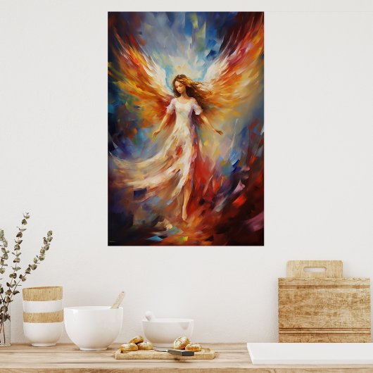 Etherische Engel Art Poster (Keuken)