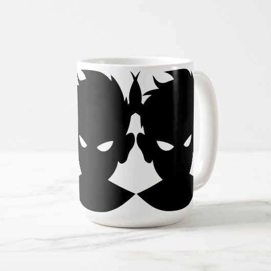 Etherische Enigma: Demon Boy Illustratie Koffiemok (Voorkant rechts)