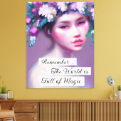 Etherische fantasy sprookjeskunst |  vrouwen canvas afdruk (Insitu (Woonkamer))