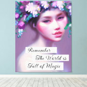 Etherische fantasy sprookjeskunst |  vrouwen canvas afdruk (Insitu (Houten vloer))