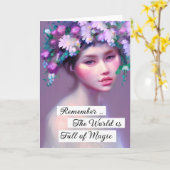 Etherische fantasy sprookjeskunst |  vrouwen kaart (Gele Bloem)