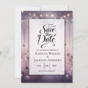 Etherische Fee Lichtjes Bos Bruiloft Save The Date