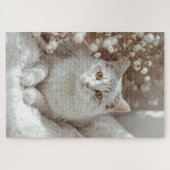 etherische feline sereniteitspuzzel legpuzzel (Horizontaal)