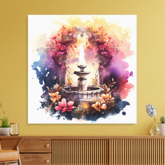 Etherische Fontein van Jeugd Canvas Afdruk (Insitu (Woonkamer))