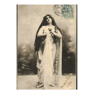etherische godin Briefkaart Foto Afdruk