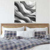 Etherische golven: een dans van licht en schaduw canvas afdruk (Insitu (Slaapkamer))