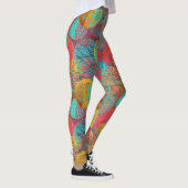 Etherische Gouden Bloesems - Naadloze Bloemen Harm Leggings (Rechts)