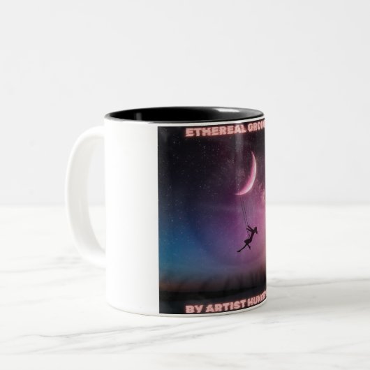 Etherische groef versie .1 tweekleurige koffiemok (Voorkant links)