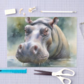 Etherische hippo Waterverf Tissuepapier (Craft)