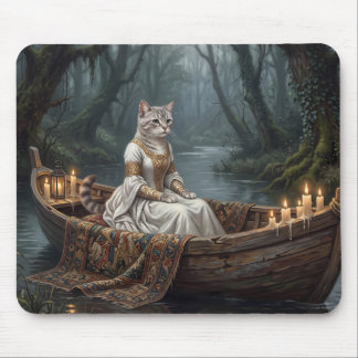 Etherische kat in boot muismat