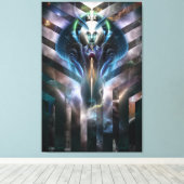 Etherische koningin van galaxy Canvas Afdruk (Insitu (Houten vloer))