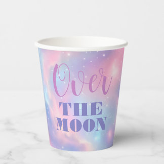 Etherische Kosmische Pastel Roze Blau Galaxy Sterr Papieren Bekers