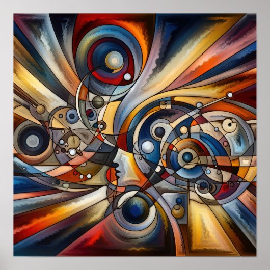 Etherische kruising - Abstracte kunst - Surreal Poster (Voorkant)