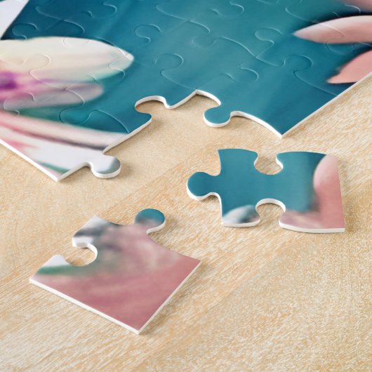 Etherische kunst | Mooie fee met blauw haar Legpuzzel (Zijkant)