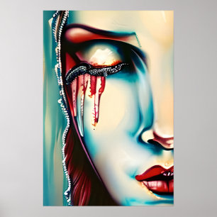 Etherische Kunst Shimmery Vrouw Poster