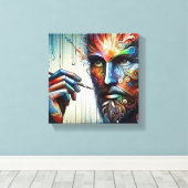 etherische kunstenaar uitgerekt canvas afdruk (Insitu (Houten vloer))