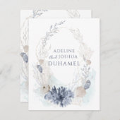 etherische kust koraal zeeschelp paar notitiekaartje (Voorkant / Achterkant)