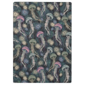 Etherische kwallen en anemonen in Blauwgroen en ro Klembord (Achterkant)