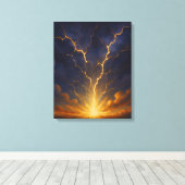 etherische lichtbreking canvas afdruk (Insitu (Houten vloer))