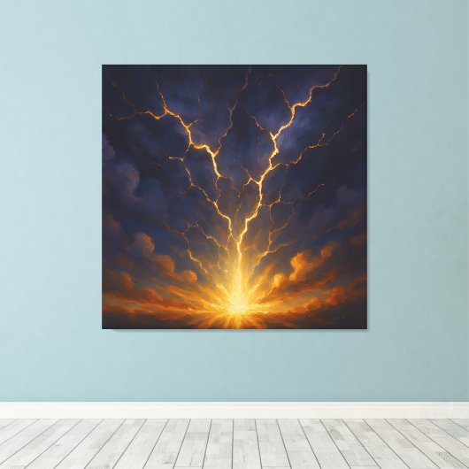 etherische lichtbreking canvas afdruk (Insitu (Houten vloer))