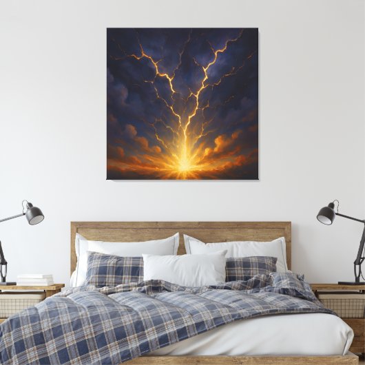 etherische lichtbreking canvas afdruk (Insitu (Slaapkamer))