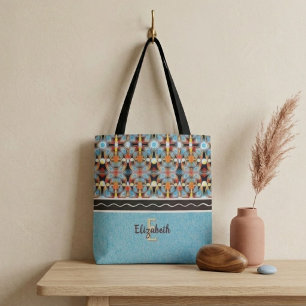 Etherische lichten geel, oranje, blauw en zwart draagtas