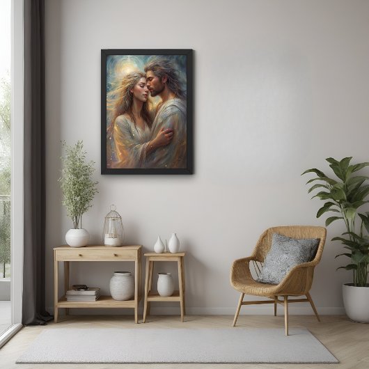 ETHERISCHE LIEFHEBBERS DROMERIGE ROMANTISCHE OLIEV POSTER