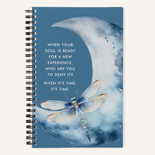 Etherische Maan en Dragonfly Journaling Prompts Notitieboek (Voorkant)