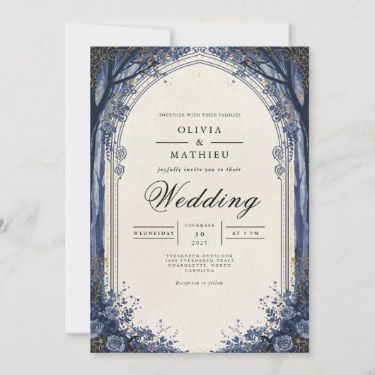ETHERISCHE Midnight Arch Wedding Kaart (Voorkant)