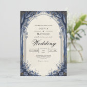 ETHERISCHE Midnight Arch Wedding Kaart (Staand voorkant)