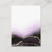 Etherische mist ombre amethist humeurige bruiloft informatiekaartje (Achterkant)