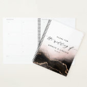 Etherische mist ombre blush roze humeurig bruiloft planner (Display)