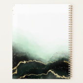 Etherische mist Ombre Emerald Waterverf bruiloft Planner (Achterkant)