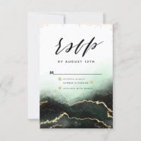 Etherische Mist Ombre Emerald Waterverf Moody RSVP