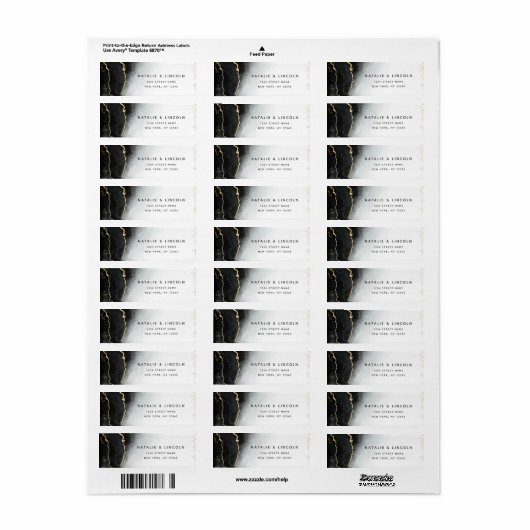 Etherische Mist Ombre Zwart Moody Retouradres Etiket (Full Sheet)