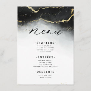 Etherische Mist Ombre Zwart Waterverf Moody Diner Menu